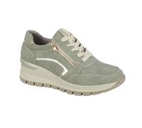 Shoes by Emma Women’s Wedge Trainer with Side Zip - Lightweight Comfort Trainer with Cushioned in-Sole, Lace-Up Casual Shoe (Moss, UK Footwear Size System, Adult, Women, Numeric, Medium, 6)