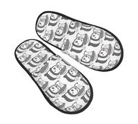 Shoes Cat Is Taking Care Of Panda Cotton Cotton Slippers Anti-Skid Slippers For Trip Adult Big Kid M