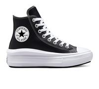 CONVERSE Women's Chuck Taylor All Star Move Platform FOUNDATIONAL Leather Sneaker, 6.5 UK Black/White/White