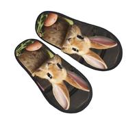 Shoes Easter Egg Bunny With Mute Sole Slippers Reusable Cotton Slippers For Home Hotel Big Kid M