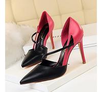 Shoes Female Stiletto High Heels Women Heels Sexy Shoes Female Party Wedding Heels Pointed Toe-Black Rose,38