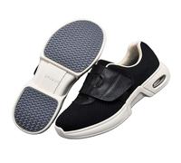 Shoes for Arthritis in the Feet Memory Foam Extra Wide Sandals Swollen Ladies Disability Womens Bunion Women Sport and Outdoor Diabetic Fit Trainers Slip On Toe Box Air Cushion(Black,4.5 UK)