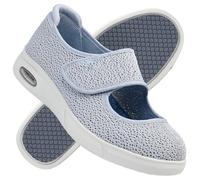 Shoes for Arthritis in The Feet Women with Swollen Extra Wide Fit Trainers Women's Orthopedic Men Soft Ladies Walking Mens Slip on Loafers Causal,Grey,40.5 EU