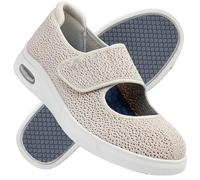 Shoes for Arthritis in The Feet Women with Swollen Extra Wide Fit Trainers Women's Orthopedic Men Soft Ladies Walking Mens Slip on Loafers Causal,Beige,38 EU