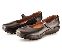 Shoes for Crews Mary Jane II - Comfortable Work Shoe, Leather Upper, Cushioned Insole, Slip-Resistant Outsole, Classic Office Style, OB E SRC - for Women Black