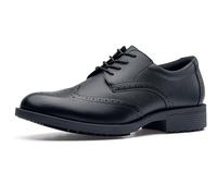Shoes for Crews Men's Dress Shoes Leather Upper Executive Wingtip III, Black/White, 9 UK