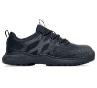 Shoes for Crews PRO Heather II S3L Nano-Composite Toe Women's Slip-Resistant Safety Trainers | Lightweight, EH-Rated Work Shoes for Women in Warehousing, Manufacturing Black