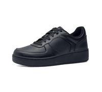 Shoes for Crews Unisex Slip-Resistant Work Trainers - Comfortable Work Shoes for Men & Women in Food Service, Warehousing, Maintenance - Holcombe CE Black