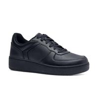 Shoes for Crews Unisex Slip-Resistant Work Trainers - Comfortable Work Shoes for Men & Women in Food Service, Warehousing, Maintenance - Holcombe CE Black