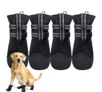Shoes for Dogs,4 Piece Anti-Slip Hot Pavement Pads - Warm Pet Boots for Dogs,for Outdoor Walking Summer Rainy Day Winter Snow Medium Large Breed