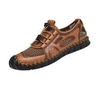 Shoes for Men Uk Sandals Men's Breathable Versatile Outdoor Hand Large Size Beach Baotou Sandals (Brown, 7)