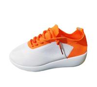 Shoes for Mens Womens Air Cushion Athletic Sneakers Synthetic Textile Walking Lightweight Non Slip Tennis Breathable Running Flat Feet Plantar Fasciitis Fashion Trainers Ladies Orange