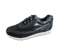 Shoes for Mens Womens Air Cushion Athletic Sneakers with Memory Foam Lightweight Non Slip Tennis Casual Dad Streetwear Sparkly Wide Fit Trainers Fitness Outdoor Black
