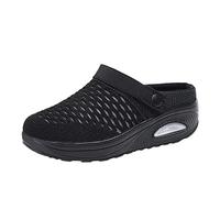 Shoes for Mens Womens Air Cushion Athletic Sneakers Zero Drop Sole Quick Drying Waterproof Rain Boots Flat Feet Plantar Fasciitis Fashion Trainers Ladies Black