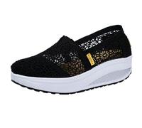 Shoes for Mens Womens Ladies Breathable Sneakers Fashion Platform Leather Quick Drying Chunky Colorful Lifestyle Water Beach Workout Casual Gym Black