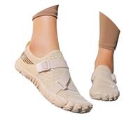 Shoes for Mens Womens Ladies Breathable Sneakers with Memory Foam Lightweight Comfortable Wedge Chunky Colorful Lifestyle Water Beach Women's Size Beige