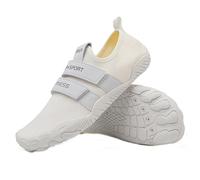 Shoes for Mens Womens Ladies Breathable Sneakers with Memory Foam Lightweight Comfortable Wedge Waterproof Rain Boots Water Beach Jogging Teens White