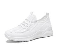 Shoes for Mens Womens Ladies Breathable Sneakers Zero Drop Sole Platform Classic Walking Sport Sparkly Wide Fit Trainers Fitness Outdoor White