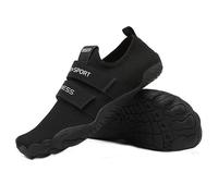 Shoes for Mens Womens Ladies Breathable Sneakers Zero Drop Sole Quick Drying Walking Tennis Travel Air Cushion Arch Support Running Spring Summer, Hiking Trekking Black