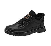 Shoes for Women Black School Shoes Ladies Pumps 2022 New Men's Fashion Trend Car Stitching Round Toe Canvas Casual Sports Comfortable Single and Velvet Wedge Shoes Flat Shoes Women Dance (BK1, 6)