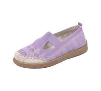 Shoes for Women Size 4 Comfortable Cotton Lightweight Round Head Flat Heel Soft Bottom Casual Shoes Ladies Leopard Print Shoe Size 6 Purple
