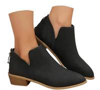 Shoes For Women Uk Snow Boots Ankle Women's Ankle Boots & Booties Low Heel Arch Vintage Retro Lace Up Side Zipper Walking Outdoor Support Ankle Booties Short Flat