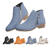 Shoes For Women uk Snow Boots Women's Ankle Boots & Booties Low Heel Arch Ankle Booties Short Flat Vintage Retro Support Zipper Walking Outdoor Booties Lace Up Side
