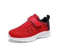 Shoes Girls Non-Slip Comfortable Ungen Girls' Sports Shoes Simple Breathable Casual Trainers Lightweight Outdoor Running Shoes for Teenagers Children from 7 to 15 Years Outdoor Running, red, 4 UK
