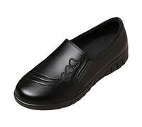 Shoes Ladies Casual Solid Color Soft Loving Heart Printed Lightweight Flat Casual Comfortable Large Size Shoes Black