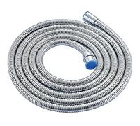 Shoes Lane Anti Kink with 2 Washers Stainless Steel Shower Hose Chrome Pipe Universal Size (2 Meter)