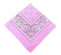 SHOES LANE® Cotton Bandana Paisley Mouth Protection Neckwear Head Scarf Wrap Band (Baby Pink)