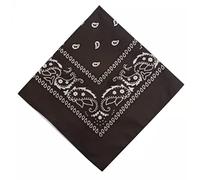 SHOES LANE® Cotton Bandana Paisley Mouth Protection Neckwear Head Scarf Wrap Band (Chocolate)