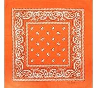 SHOES LANE® Cotton Bandana Paisley Mouth Protection Neckwear Head Scarf Wrap Band (Orange)