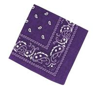 SHOES LANE® Cotton Bandana Paisley Mouth Protection Neckwear Head Scarf Wrap Band (Purple)