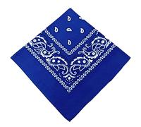 SHOES LANE® Cotton Bandana Paisley Mouth Protection Neckwear Head Scarf Wrap Band (Royal Blue)