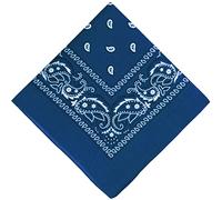 SHOES LANE® Cotton Bandana Paisley Mouth Protection Neckwear Head Scarf Wrap Band (Steel Blue)