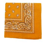 SHOES LANE® Cotton Bandana Paisley Mouth Protection Neckwear Head Scarf Wrap Band (Sun Yellow)