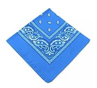 SHOES LANE® Cotton Bandana Paisley Mouth Protection Neckwear Head Scarf Wrap Band (Turquoise)