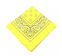 SHOES LANE® Cotton Bandana Paisley Mouth Protection Neckwear Head Scarf Wrap Band (Yellow)