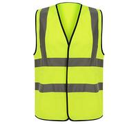Shoes Lane High Visibility Waterproof Protective Reflective Vest EN ISO 20471:2013+A1:2016 CLASS 1 (Yellow, Medium)