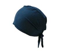 Shoes Lane New Pack of 3 Tie Back Assorted Colour Under Hijab Tube Bonnet Cap Head Cover (3 x Navy)