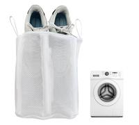 Shoes laundry bag,Thickened washing machine shoe bag,Shoe storage bag,reusable for children's adult shoes,Maximum men's shoes size 11,grid design also suitable for clothing toy socks bra,white 1pc