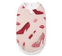 Shoes Lipstick And Kisses Breathable Dog Shirts Clothes Printed Sleeveless Vest Soft Summer Tank Top for Small Medium Large Pet