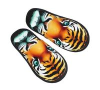 Shoes Little Fat Tiger Head Printed Anti-Skid Slippers Reusable Sliders For Big Kid Home Adult M