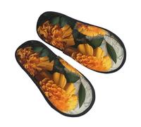 Shoes Marigold Faux Fur Slippers Reusable Sliders For Home Hotel Christmas M