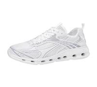 Shoes Men Basketball Running Man Shoes Fashion And Sport Men Basketball Man Breathable No Laces Breathable Mesh Fitness Comfortable Fashion Breathable Shoe, White 1, 11 UK