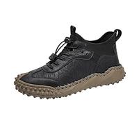 Shoes Men's 43 Black Autumn Men's Leather Shoes Breathable Trend Versatile Men's Shoes Handmade Foreign Trade High Top Shoes Men's Trainers 42