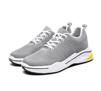 Shoes Men's Elevate, Mesh Trainers, Men's Platform Invisible Lift, 6 cm Sports Shoes, Casual Elevation Indoor Shoes, Soft Breathable Running Shoes, Outdoor Ultralight Hiking Shoes, Leisure Shoes, gray