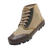 Shoes Men's High-Top Chunky Agricultural Shoes Lace-Up Ankle Boots Wear-Resistant Non-Slip Faux Leather Boots Durable Garden Boots Comfortable Garden Shoes for Agriculture, khaki, 7 UK