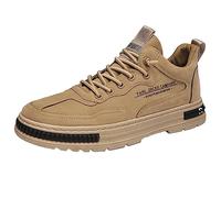 Shoes Men's Non-Slip Work Shoes for Men, Fashionable Hiking Shoes, Chef Shoes, Comfortable Casual Athletic Tennis Shoes, khaki, 8 UK